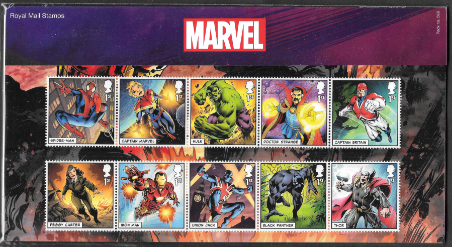 (image for) 2019 Marvel Royal Mail Presentation Pack 568 - Click Image to Close